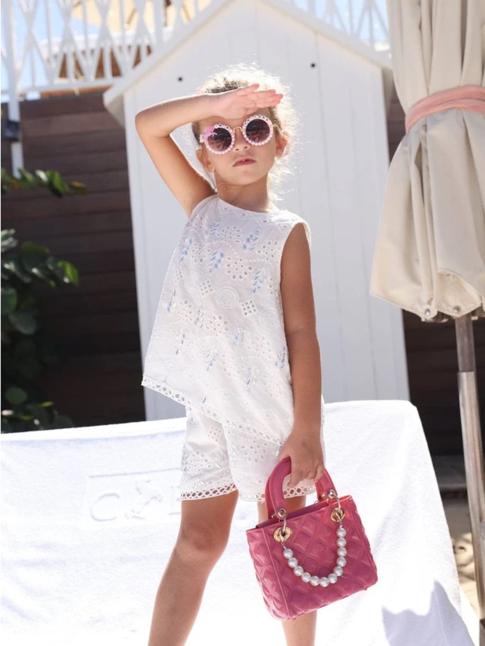 Lola And The Boys Crystal Eyelet Shorts - SHORTS ONLY